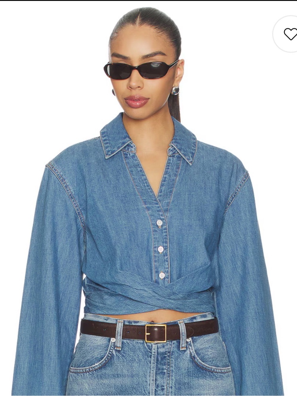 Veronica Beard Timothy Twist Denim Shirt